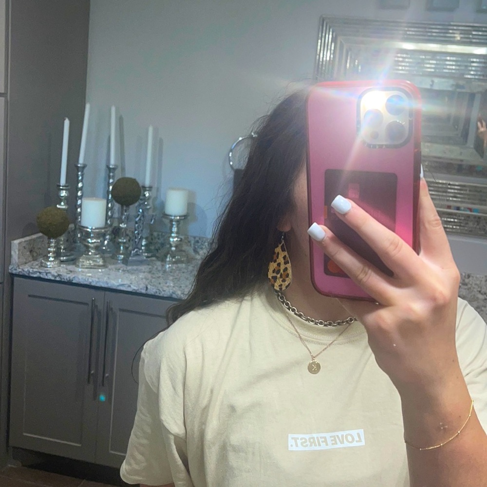 Cheetah Leather Suede Earrings!